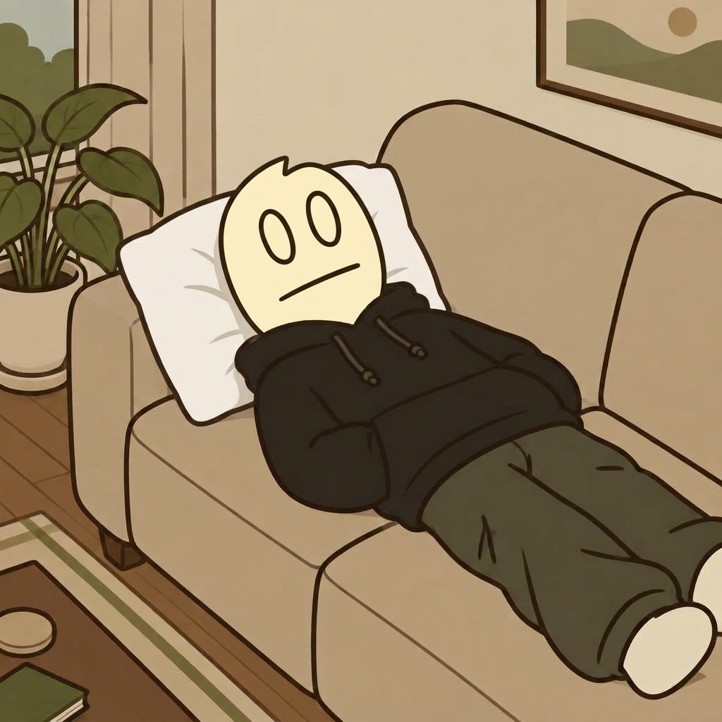 BORING lying on a couch staring at the ceiling